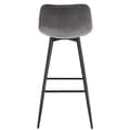 Miniatyrbild 7 av 8: Rootz Velvet Barpall - Bänkpall - Kökspall - Bekväma sittplatser - Robust konstruktion - Mångsidig design - 43 cm x 35,5 cm x 87,5 cm