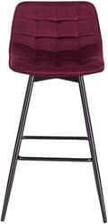 Miniatyrbillede 4 af 8: Rootz barstol - Designer bordskammel, fløjlsfodstøtte - Komfortabel, holdbar, alsidig - Bordeaux fløjl og metal - 43 cm x 35,5 cm x 64 cm