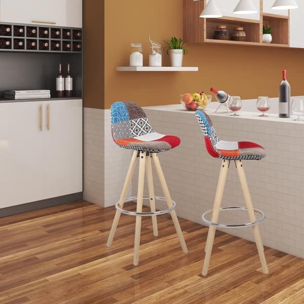 Rootz Highlights Barstol Model Joyce - Designerstol - Bordstol - Komfortable siddepladser, holdbar bygning, nem vedligeholdelse - Træ, linned, metal -