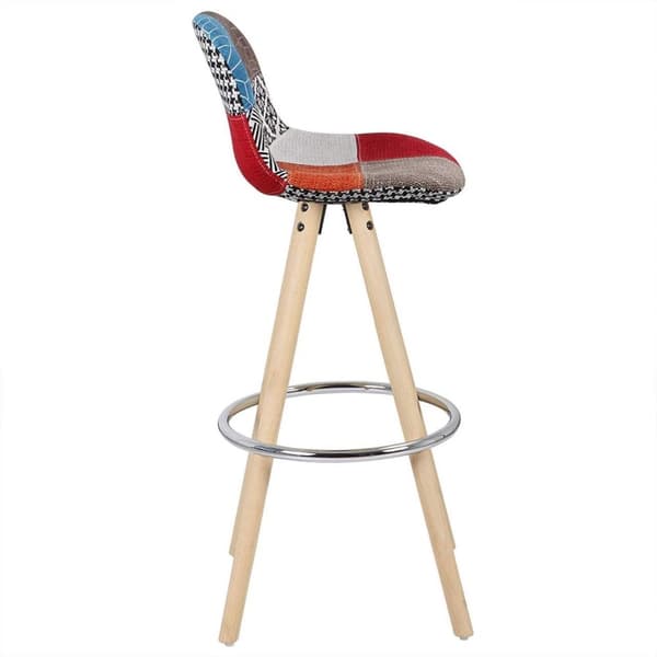 Rootz Highlights Barstol Model Joyce - Designerstol - Bordstol - Komfortable siddepladser, holdbar bygning, nem vedligeholdelse - Træ, linned, metal -