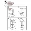 Miniatyrbild 7 av 10: Rootz justerbara barstolar Set med 2 - Bänkstolar - Vridstolar - Komfort i konstläder - Krom hållbarhet - Mångsidig i höjd - 84cm-106cm x 38cm x 35cm