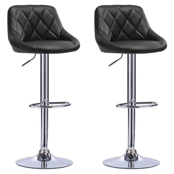 Rootz säädettävät baarijakkarat 2 kpl - Työtasojakkarat - Kääntötuolit - Keinonahkainen Comfort - Kromi Kestävyys - Korkeus Monipuolinen - 84cm-106cm