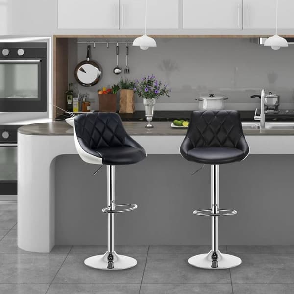 Rootz Barstol - Justerbar bordstol - Drejelig barstol - Komfortabel siddeplads - Nem montering - Holdbart design - 38cm x 35cm x 84-106cm Justerbar hø