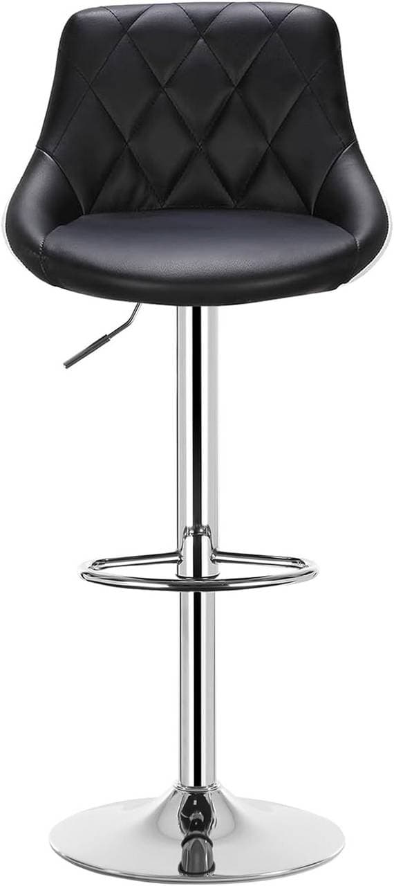Rootz Barstol - Justerbar bordstol - Drejelig barstol - Komfortabel siddeplads - Nem montering - Holdbart design - 38cm x 35cm x 84-106cm Justerbar hø