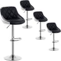 Miniatyrbillede 1 af 8: Rootz Barstol - Justerbar bordstol - Drejelig barstol - Komfortabel siddeplads - Nem montering - Holdbart design - 38cm x 35cm x 84-106cm Justerbar hø