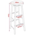 Miniatyrbillede 3 af 10: Rootz Industriel Barstol - Bordskammel - Metal- og træskammel - Robust konstruktion - Alsidig brug - Gulvbeskyttere - Sædehøjde 71 cm, Diameter 30 cm
