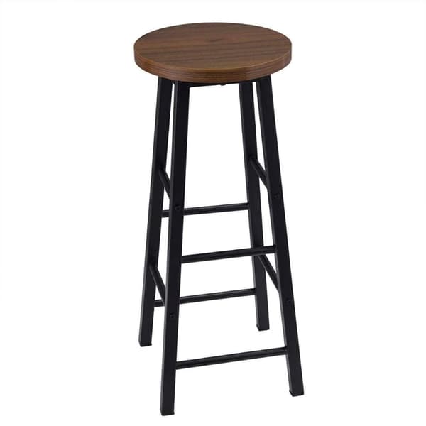 Rootz Industriel Barstol - Bordskammel - Kitchen Island Stol - Robust stålstel - Alsidigt og beskyttende design - Nem montering - 71 cm Sædehøjde x 30