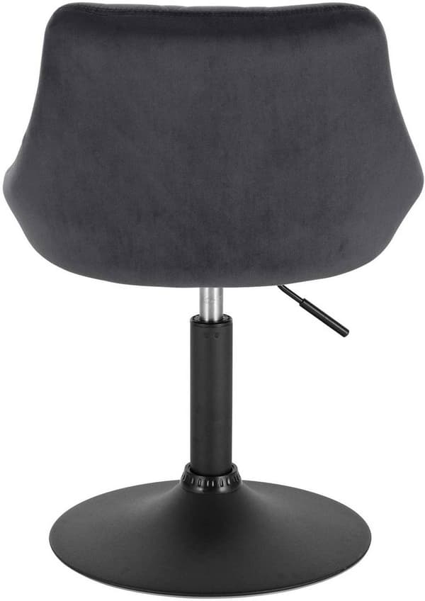 Rootz Velvet -baarijakkara - Metallinen työtuoli - Säädettävä kääntyvä istuin - Ergonominen muotoilu, Tukeva runko, Helppo koota - 66cm-82cm x 47cm x