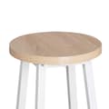 Miniatyrbillede 5 af 10: Rootz Industriel Barstol - Bordskammel - Metal- og træskammel - Robust, Alsidig, Beskyttende - 71 cm Sædehøjde x 30 cm Sædediameter