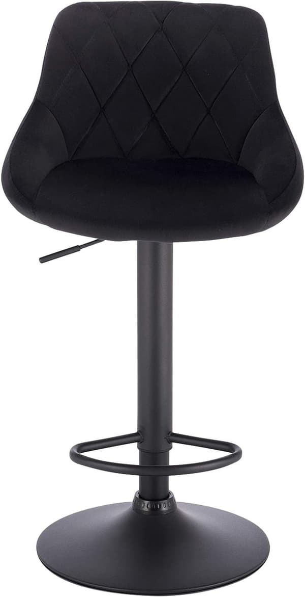 Rootz 2 baarijakkaran setti - Velvet-tasotuolit - Säädettävät ja kääntyvät jakkarat - Mukavat, vakaat, kestävät - 35cm x 38cm Istuin, Korkeus 60cm-82c