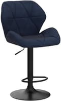 Miniatyrbillede 5 af 7: Rootz Velvet Barstol - Bordskammel - Justerbar barstol - Ergonomisk design - Holdbar konstruktion - Skridsikker base - 50cm x 40cm x 94-116cm