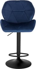 Miniatyrbillede 6 af 7: Rootz Velvet Barstol - Bordskammel - Justerbar barstol - Ergonomisk design - Holdbar konstruktion - Skridsikker base - 50cm x 40cm x 94-116cm