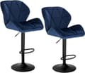 Miniatyrbillede 1 af 7: Rootz Velvet Barstol - Bordskammel - Justerbar barstol - Ergonomisk design - Holdbar konstruktion - Skridsikker base - 50cm x 40cm x 94-116cm