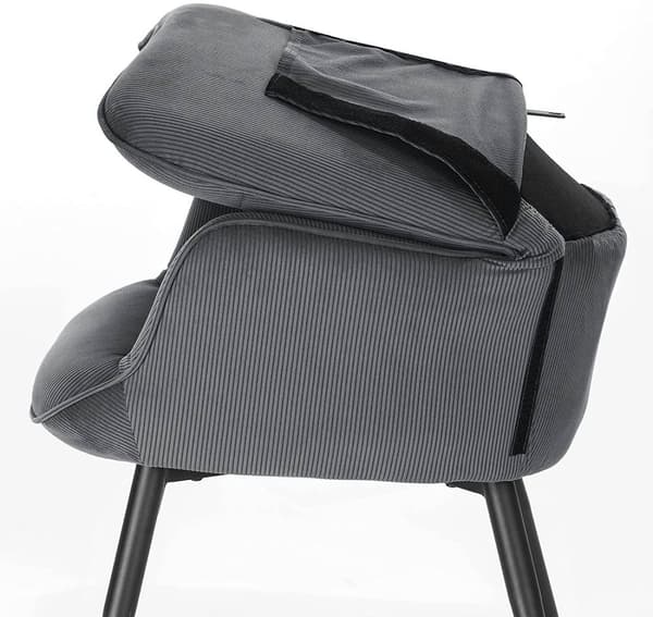 Rootz avkopplingsfåtölj med pall - Fåtölj, Accentstol - Ergonomisk design, högdensitetsskum, slitstark metallram - 44cm x 49cm x 99cm