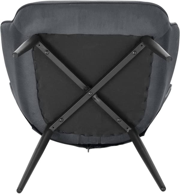 Rootz avkopplingsfåtölj med pall - Fåtölj, Accentstol - Ergonomisk design, högdensitetsskum, slitstark metallram - 44cm x 49cm x 99cm