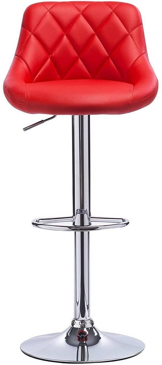 Rootz justerbar barstol i konstläder - Bänkpall - Svängbar barstol - Justerbar i höjdled - 360° vridbar - Bekväm stoppning - Förkromat stål - 84cm-106