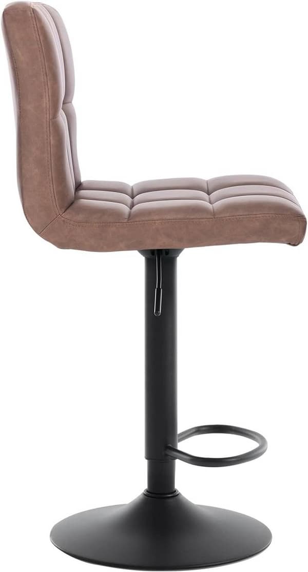 Rootz Barpall - Justerbar bänkstol - Svängbar barstol - Ergonomisk design - Hållbar konstruktion - Enkel montering - 44cm x 38cm x 92-114cm