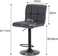 Miniatyrbillede 3 af 9: Rootz Barstol - Justerbar bordstol - Drejelig barstol - Ergonomisk komfort - Holdbar og langtidsholdbar - Sikker og stabil - Kunstlæder - 92cm-114cm x