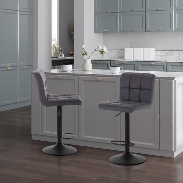 Rootz Barstol - Justerbar bordstol - Drejelig barstol - Ergonomisk komfort - Holdbar og langtidsholdbar - Sikker og stabil - Kunstlæder - 92cm-114cm x