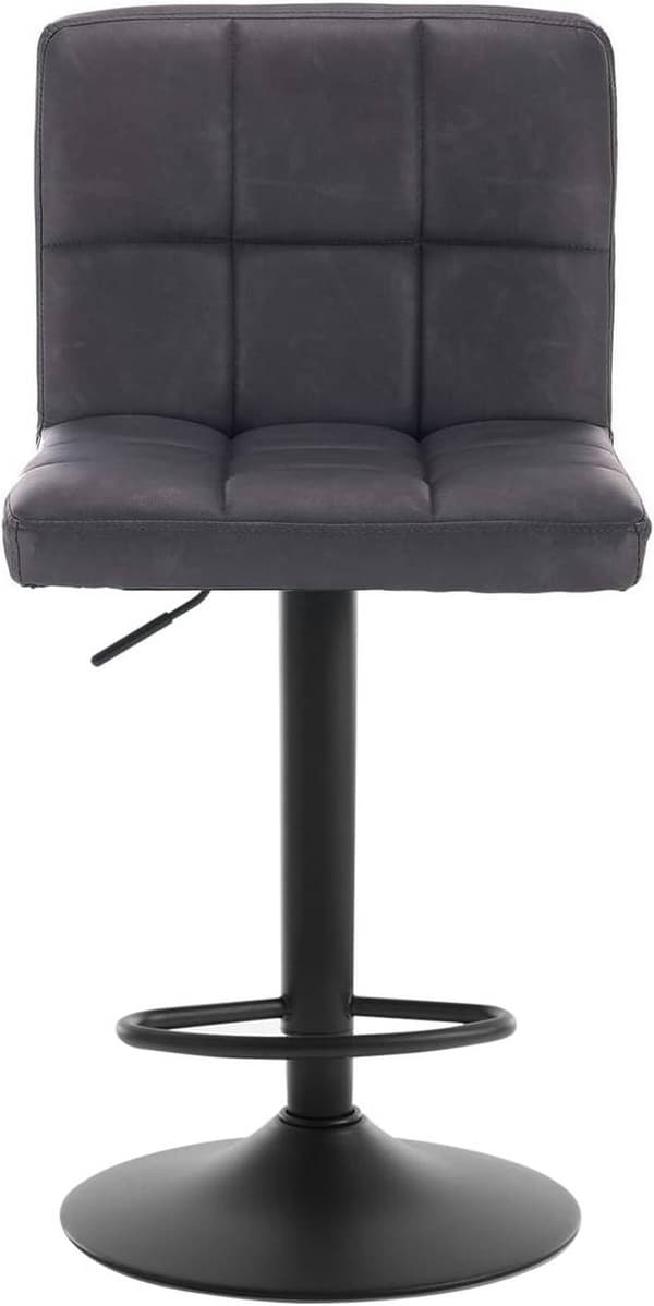 Rootz Barstol - Justerbar bordstol - Drejelig barstol - Ergonomisk komfort - Holdbar og langtidsholdbar - Sikker og stabil - Kunstlæder - 92cm-114cm x
