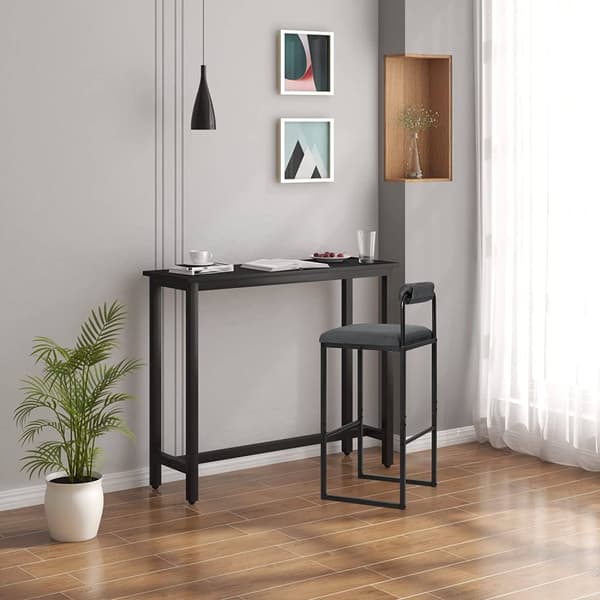 Rootz baarijakkara - Syöttötuoli - Samettiverhoiltu ergonominen jakkara - Mukava istuvuus - Kestävä ja tyylikäs - Helppo koota - 39 cm x 95,5 cm x 38,