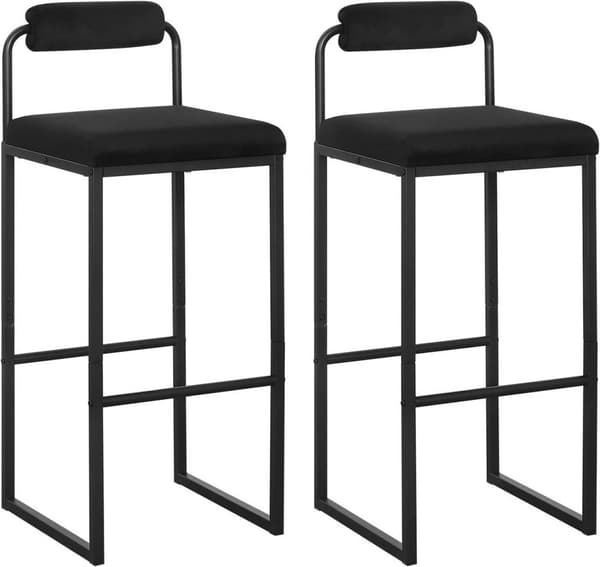 Rootz Barpall - Barnstol - Sammetsklädd stol - Bekväm, hållbar, stabil - 39 cm x 95,5 cm x 38,5 cm