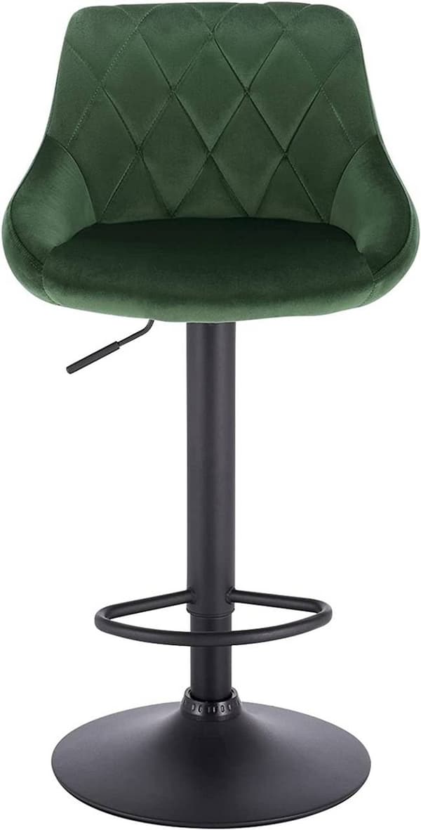 Rootz Velvet -baarijakkarat - Säädettävät kääntyvät tuolit - Ylellinen mukavuus - Ergonominen muotoilu - Tukeva metallirunko - 84cm-106cm x 35cm x 38c