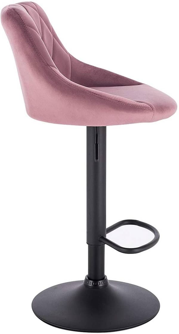 Rootz Velvet barstole - Justerbare bordstole - Drejelige barstole - Luksuriøs komfort - Robust design - Alsidig brug - 84cm-106cm x 35cm x 38cm