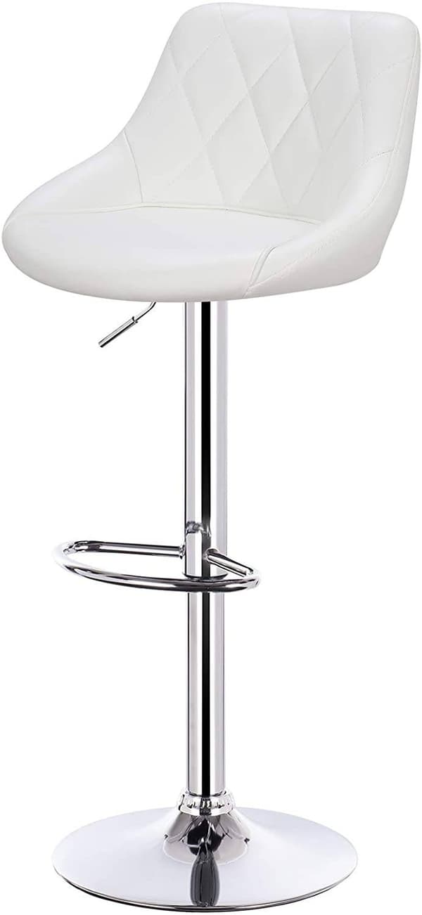Rootz 4 baarituolia - Säädettävät pöytätuolit - Kääntyvät baarituolit - Mukavat, monipuoliset, kestävät - Keinonahka, kromattu teräs - 84-106cm x 35cm