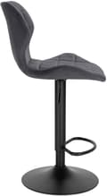 Miniatyrbillede 7 af 9: Rootz Velvet Swivel Barstol - Justerbar bordstol - Roterende sæde - Komfortabelt, sikkert, stilfuldt - 48cm x 38cm x 60-82cm
