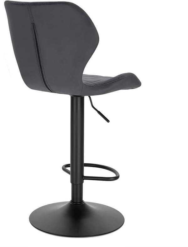 Rootz Velvet Swivel Barstol - Justerbar bordstol - Roterende sæde - Komfortabelt, sikkert, stilfuldt - 48cm x 38cm x 60-82cm