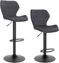 Miniatyrbillede 1 af 9: Rootz Velvet Swivel Barstol - Justerbar bordstol - Roterende sæde - Komfortabelt, sikkert, stilfuldt - 48cm x 38cm x 60-82cm