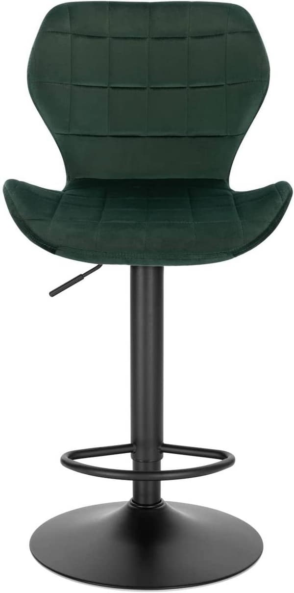Rootz Velvet kääntyvä baarijakkara - Työpöytäjakkara - Säädettävä baarituoli - Mukava, turvallinen, tyylikäs - 48cm x 38cm x 60-82cm