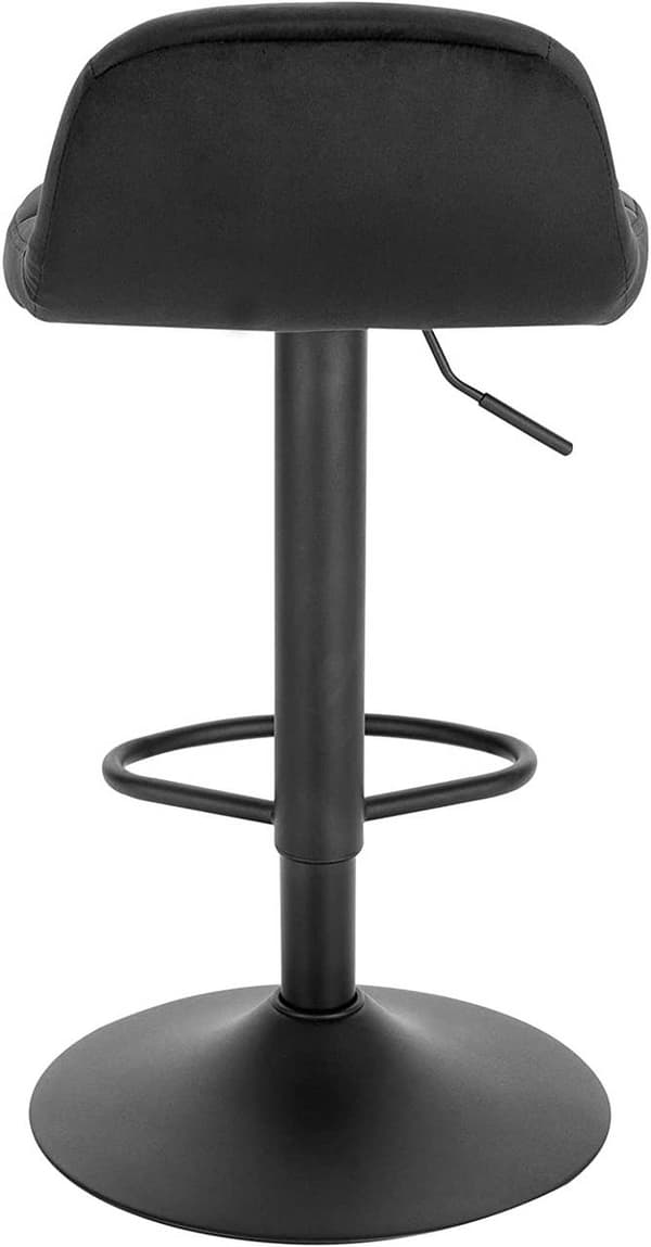 Rootz Velvet Barstol - Justerbar bordstol - Drejeligt sæde - Højdensitetsskumkomfort - Holdbart metalstel - Fleksibel højde 62-83 cm - 39 cm x 30 cm