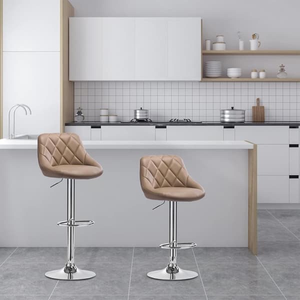 Rootz justerbar barstol i konstläder - Bänkpall - Vridbar barstol - Bekväm stoppning - Justerbar i höjdled - Lätt att rengöra - 84cm-106cm x 38cm x 35