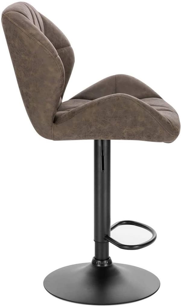 Rootz Barstolsset - Bänkstolar - Justerbara barstolar - Ergonomisk design - Slitstarkt konstläder - Stabil metallbas - 94cm-116cm x 50cm x 40cm