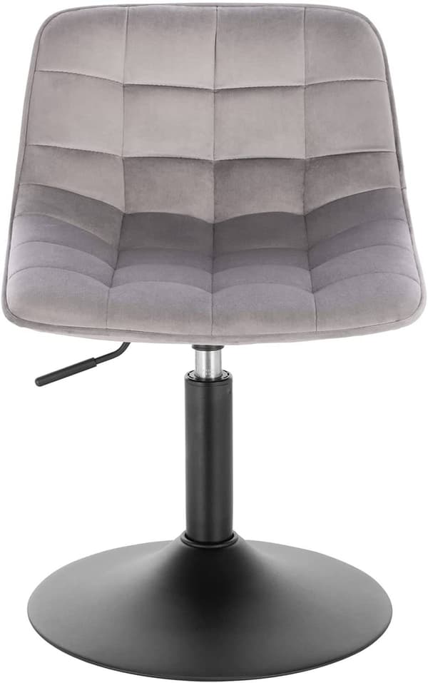 Rootz Barpall - Bänkpall - Justerbar Barstol - Ergonomisk design - Skum vadderad - Halkfri bas - Sammet & Metall - 35cm x 42,5cm x 60,5-72cm
