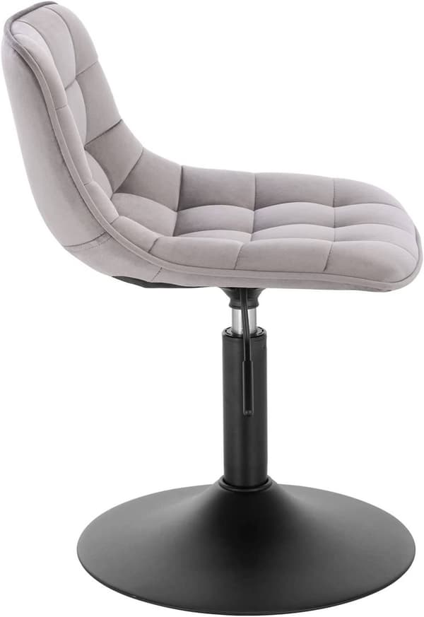 Rootz Barpall - Bänkpall - Justerbar Barstol - Ergonomisk design - Skum vadderad - Halkfri bas - Sammet & Metall - 35cm x 42,5cm x 60,5-72cm