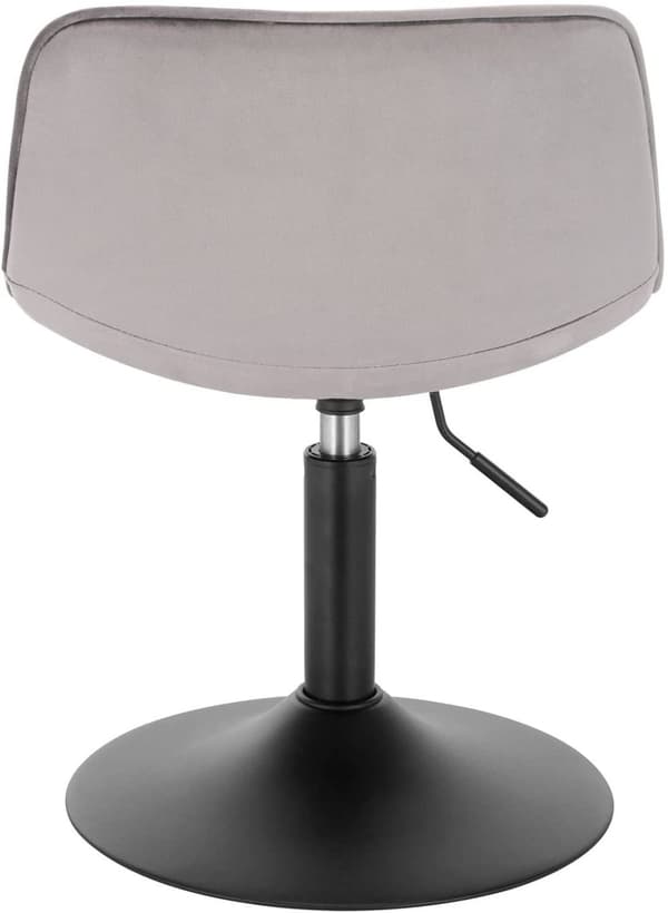 Rootz Barpall - Bänkpall - Justerbar Barstol - Ergonomisk design - Skum vadderad - Halkfri bas - Sammet & Metall - 35cm x 42,5cm x 60,5-72cm