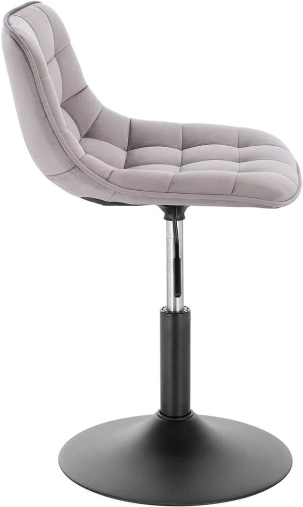 Rootz Barpall - Bänkpall - Justerbar Barstol - Ergonomisk design - Skum vadderad - Halkfri bas - Sammet & Metall - 35cm x 42,5cm x 60,5-72cm