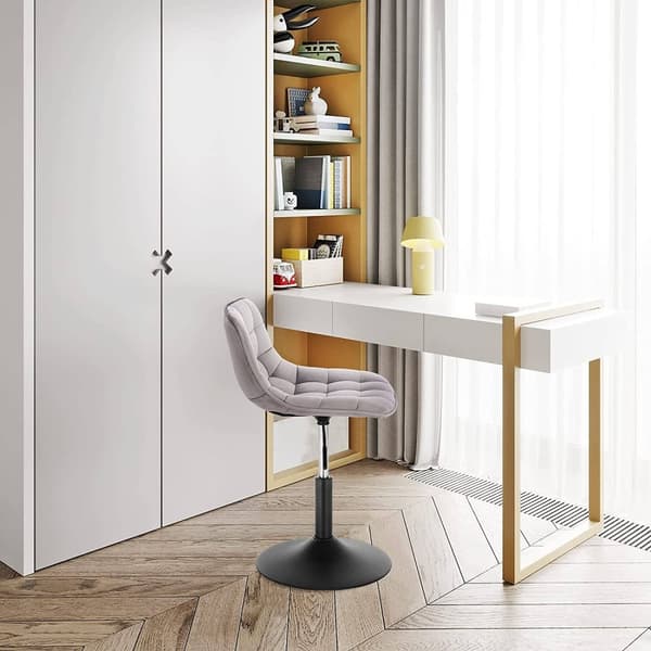 Rootz Barpall - Bänkpall - Justerbar Barstol - Ergonomisk design - Skum vadderad - Halkfri bas - Sammet & Metall - 35cm x 42,5cm x 60,5-72cm