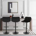 Miniatyrbild 2 av 10: Rootz Velvet Barpall - Bänkstol - Justerbar svängbar pall - Bekväma sittplatser - Stabil design - Hållbar konstruktion - 42,5 cm x 35 cm, höjd 82,5 cm
