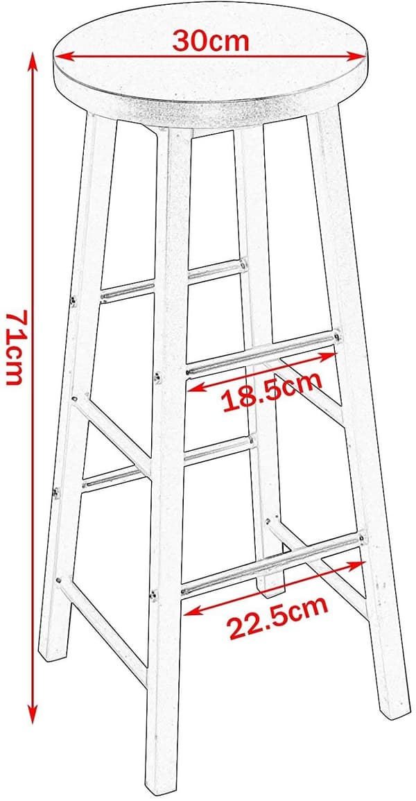 Rootz Modern Barbord og Taburet Sæt - Pub Bord Sæt - Bord i bordhøjde - Holdbart, Ridsefast, Nem Vedligeholdelse - Stålstel, MDF bord - 120 cm x 40 cm