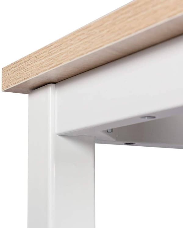 Rootz Modern Barbord og Taburet Sæt - Pub Bord Sæt - Bord i bordhøjde - Holdbart, Ridsefast, Nem Vedligeholdelse - Stålstel, MDF bord - 120 cm x 40 cm