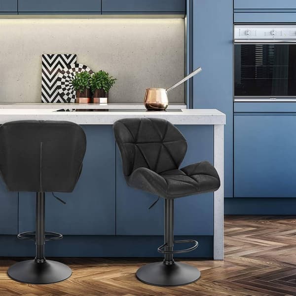 Rootz Barpall - Bänkpall - Justerbara barstolar - Ergonomisk design - Slitstarkt konstläder - Stabil metallbas - 94cm-116cm x 60cm-82cm