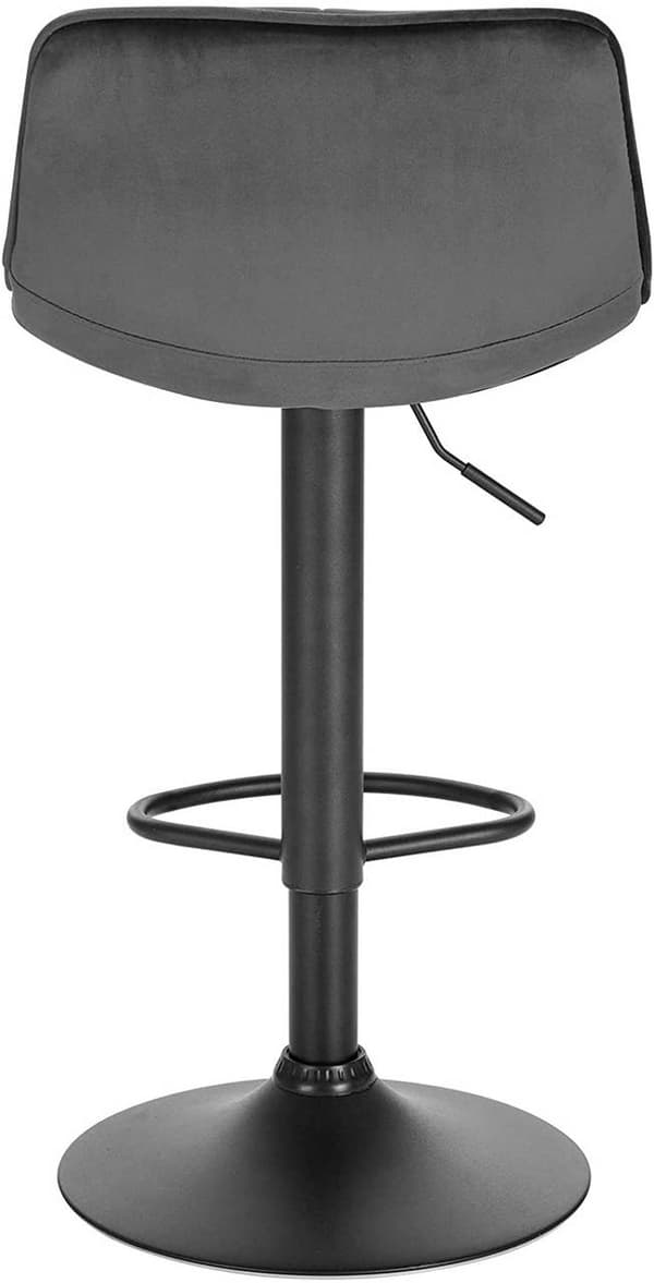 Rootz sammets- och metallbarstol - Bänkpall - Justerbar stol - Bekväma sittplatser - Stabil design - Hållbar konstruktion - Sits 42,5 cm x 35 cm, bas