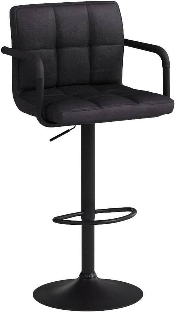 Rootz baarijakkara - Työpöytäjakkara - Säädettävä baarituoli - Kestävää keinonahkaa - Ergonominen muotoilu - Tyylikäs moderni ulkonäkö - Korkeus 90cm-