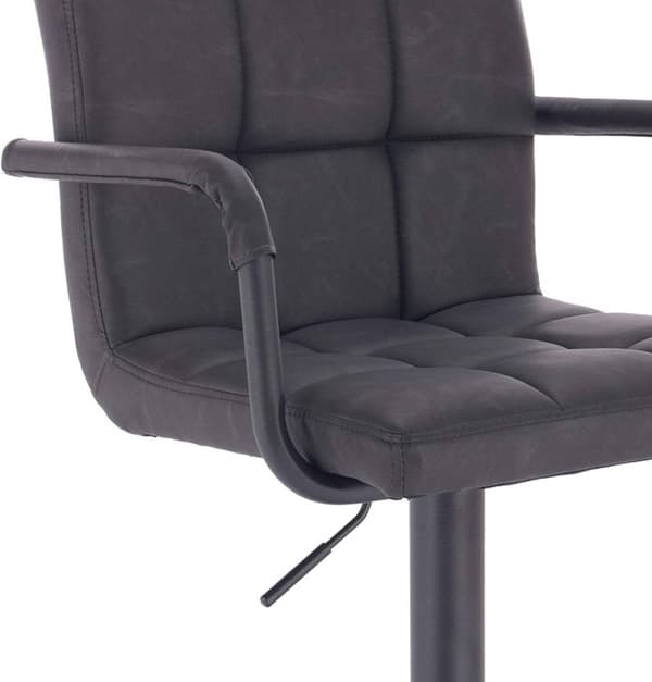 Rootz baarijakkara - Työpöytäjakkara - Säädettävä baarituoli - Kestävää keinonahkaa - Ergonominen muotoilu - Tyylikäs moderni ulkonäkö - Korkeus 90cm-
