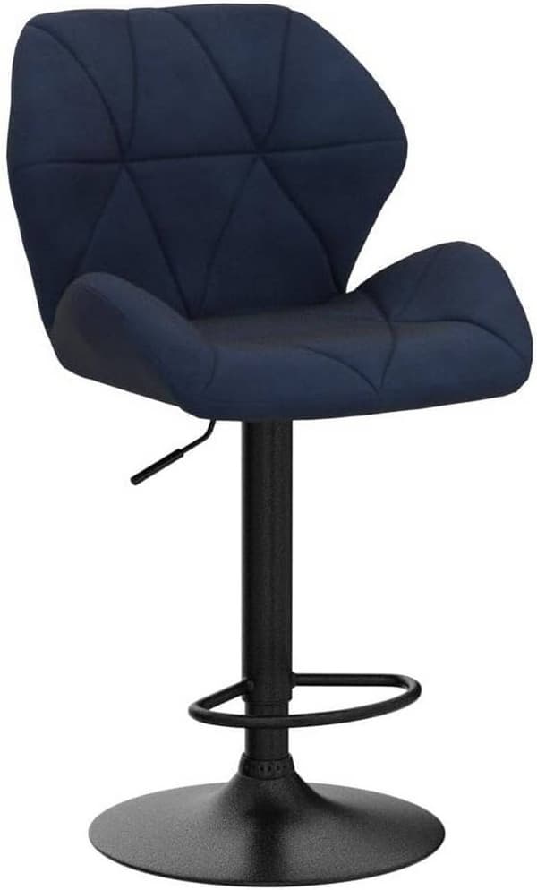 Rootz Barstol - Justerbar barstol - Drejelig bordskammel - Ergonomisk design - Holdbar konstruktion - Stilfulde fløjlssæder - 94cm-116cm x 50cm x 40cm