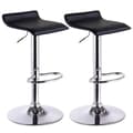 Miniatyrbillede 1 af 9: Rootz sæt med 2 designer barstole - Moderne barstole - Komfortable, justerbare, roterbare - Kunstlæder - Forkromet stål - 63cm-83cm x 39cm x 38,5cm